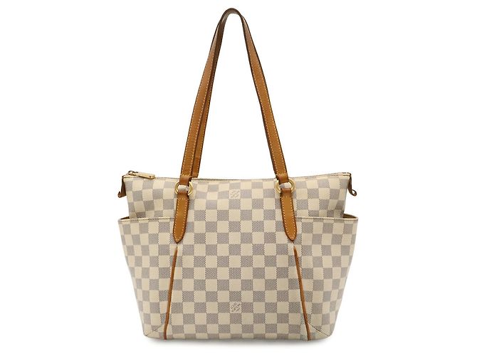 Sac Cabas Louis Vuitton Damier Azur Totally PM Écru