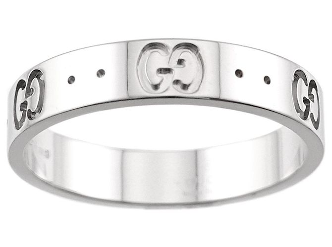 Gucci Icon Band Ring aus Weißgold