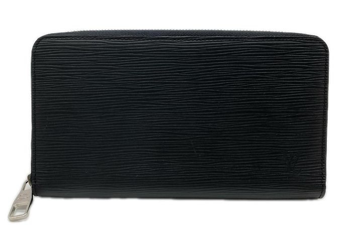 Louis Vuitton Epi Zippy Organizer Noir Long Wallet Black