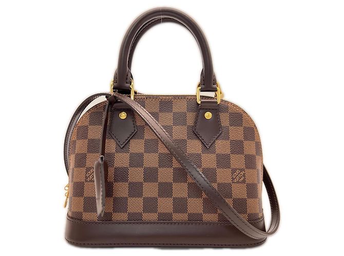 Louis Vuitton Damier Alma BB Handtasche Braun Beige Damier ebene