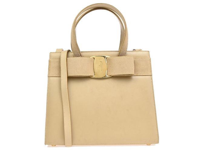 Salvatore Ferragamo Convertible Vara Bow Leather Small