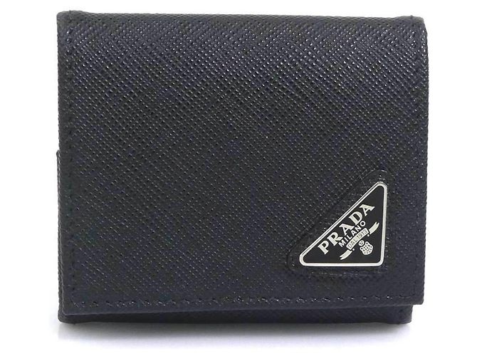 Portamonete in pelle Prada nero