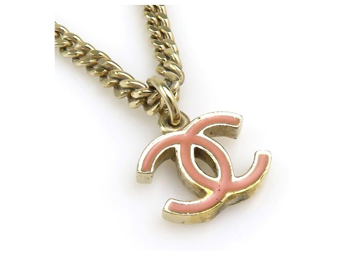 Chanel Halskette Gold und Rosa Pink Golden