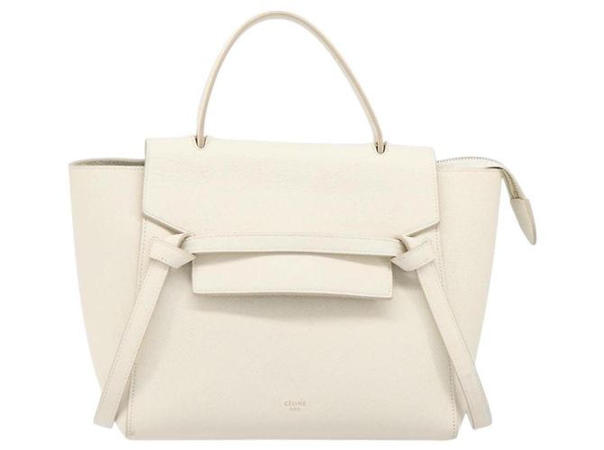Céline Celine Gürtel Leder Small Weiß