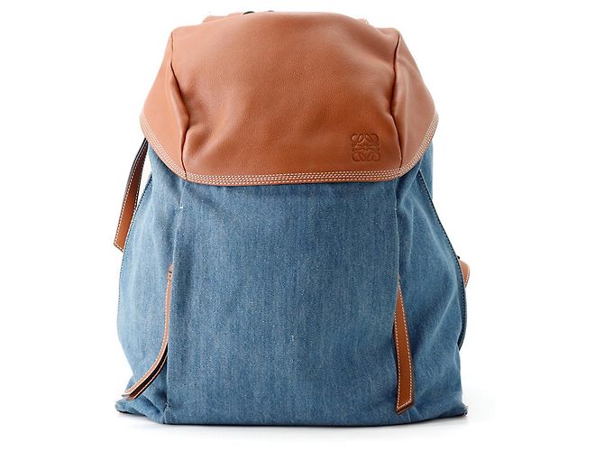 Loewe Backpack T Backpack Small Denim Leather Blue