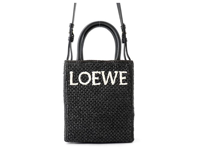 Loewe Standard A5 Tote Handbag Black White