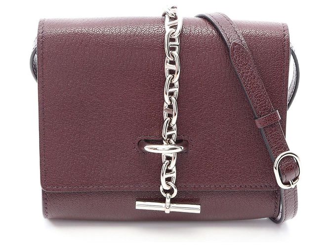 Hermès Hermes Chaine d'Ancre To Go Compact Shoulder Bag Bordeaux