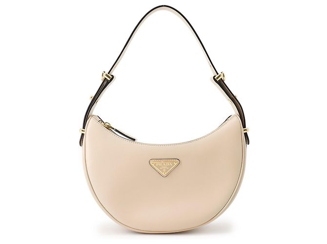 Borsa a tracolla in pelle Prada Arche Small Beige