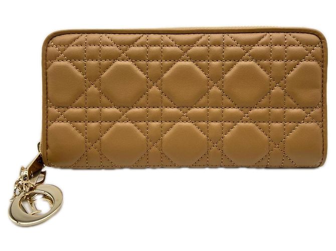 Cartera Christian Dior Cannage Lady Voyageur Beige