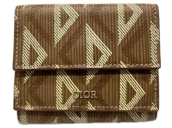 Cartera compacta Christian Dior CD Diamond 2ESBC110 Castaño Crudo