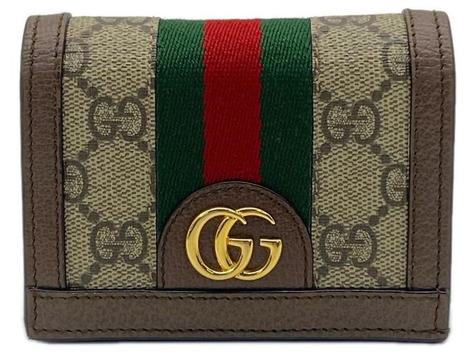 Gucci Ophidia Bi-Fold Wallet Brown Multiple colors Beige