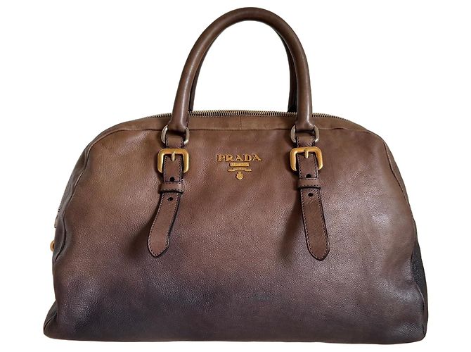 Prada Sac Bowling Ombre Glacé Marron