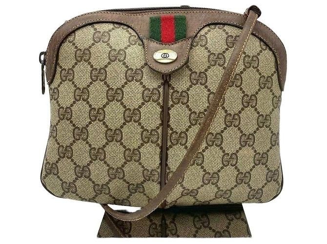 Borsa a tracolla Gucci GG Supreme Monogram Marrone Monogramma