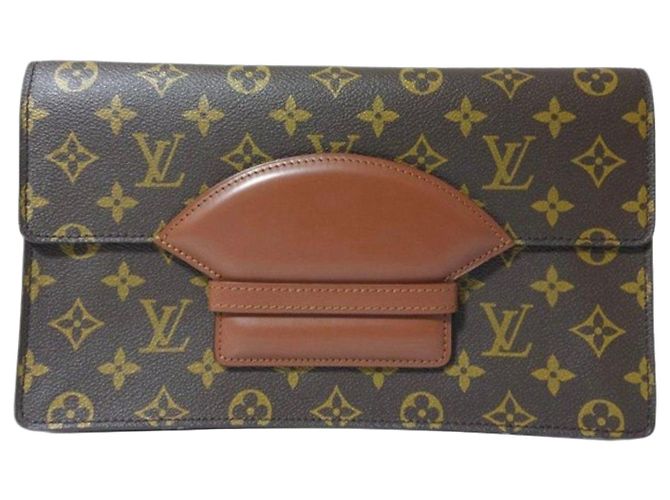 Louis Vuitton Pochette Monogram in Pelle e Tela Marrone