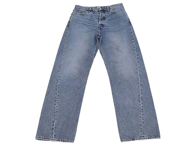 Totême Pantalones Toteme Blue Denim Twisted Seam