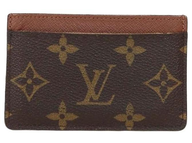 Porta-cartões Louis Vuitton Brown Monogram Canvas Marrom