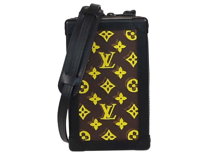 Sac Louis Vuitton Yellow Monogram Canvas Tuffetage Soft Trunk Bag Marron Noir