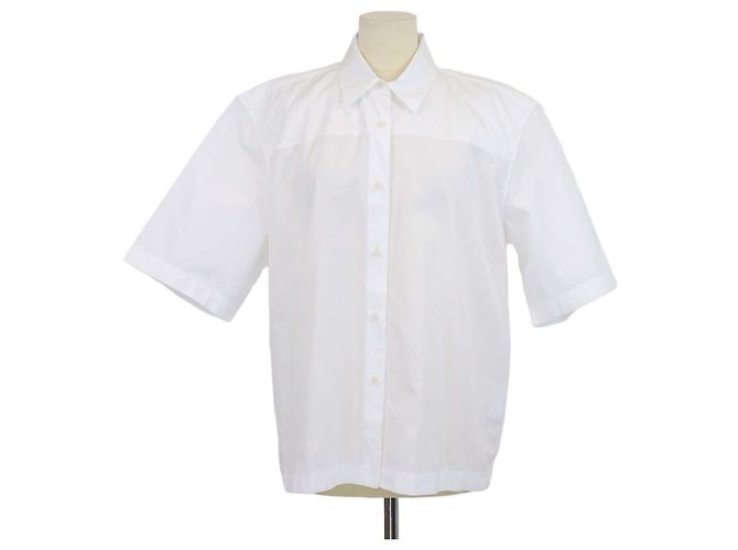 Autre Marque L'ultima camicia a maniche corte in cotone bianco
