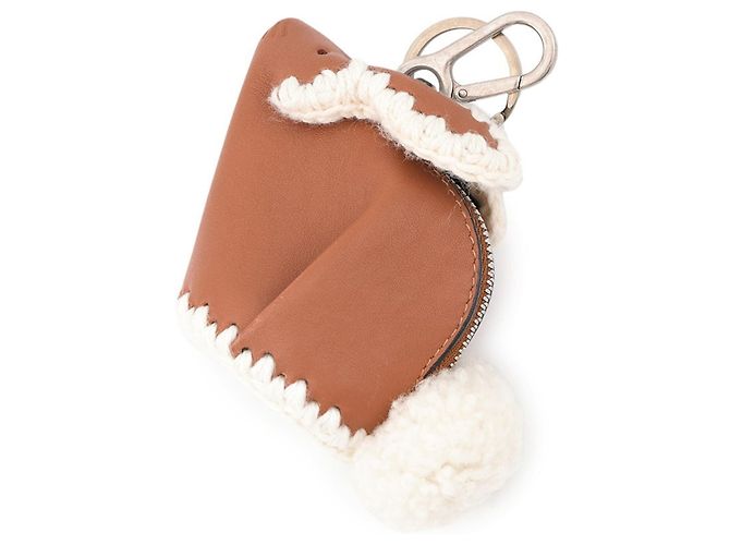 Loewe Brown Leather Keyring