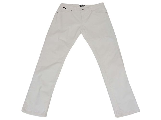 Pantalones Tom Ford de denim blanco de pierna recta