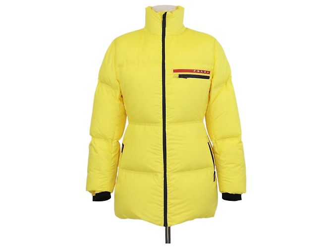 Autre Marque Prada Sport Yellow Polyester Puffer Down Jacket