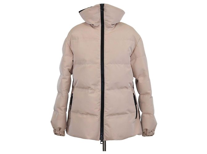 Christian Dior Nude Polyester-Taft Dior Alps Gürtel-Pufferjacke Fleisch