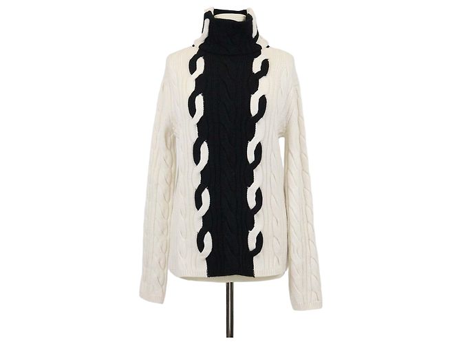 Christian Dior Strickpullover mit Zopfmuster aus Woll-Kaschmir-Mischung