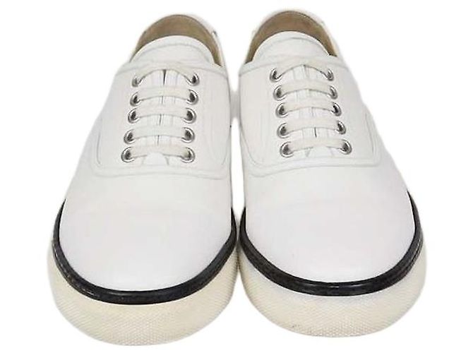 Hermès Sneakers basse Hermes in pelle Epsom bianca Bianco