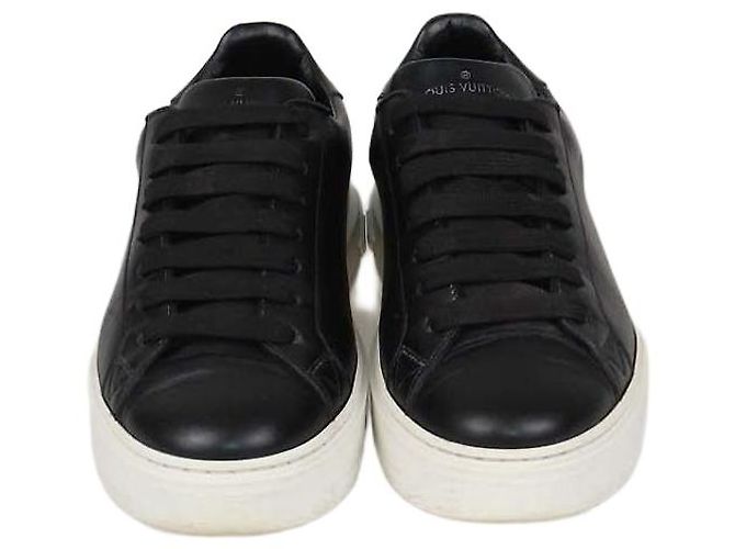 Louis Vuitton Time Out Sneaker aus schwarzem Leder