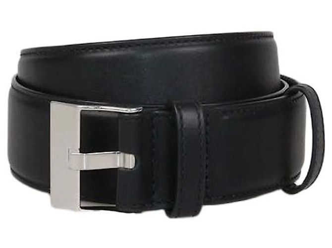 Cinturón de cuero negro Bottega Veneta