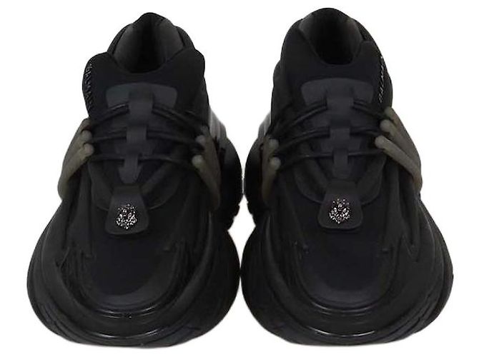 Sneakers basse Balmain Unicorn in neoprene e gomma nere Nero