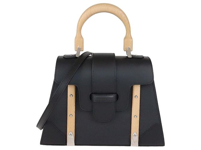 Goyard Saigon PM Handtasche aus schwarzem Leder