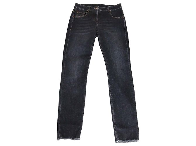Brunello Cucinelli Vaqueros Extra Skinny de Denim Lavado Negro