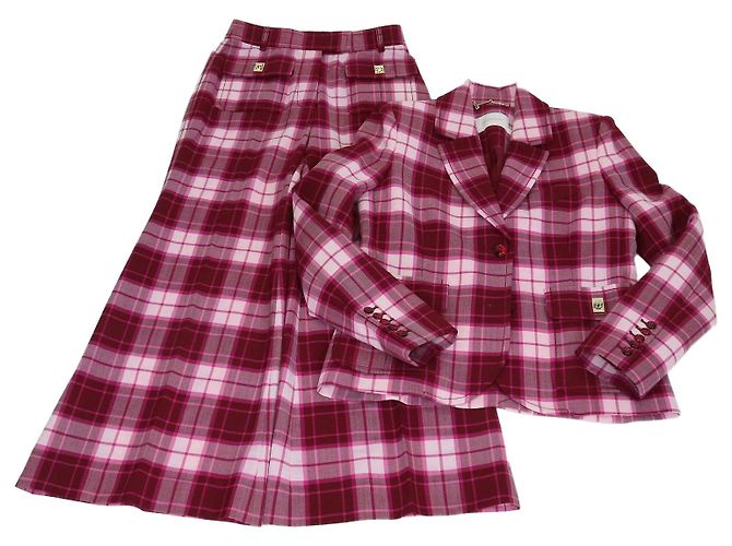 Zimmermann Multicolor Wool Blend Checked Single Breasted Blazer & Trouser Set Multiple colors