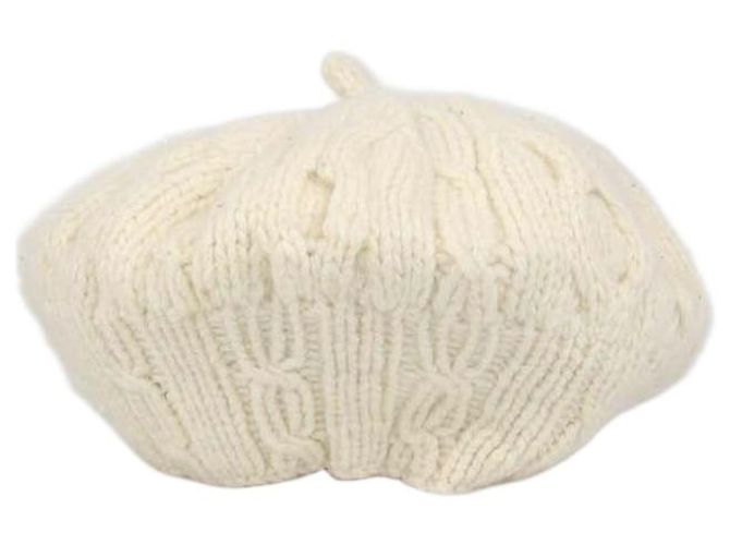 Gorro de malha em lã e cashmere creme Givenchy Branco