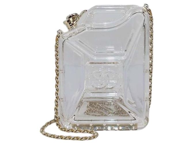 Borsa da sera Chanel Clear Plexiglass Dubai By Night Gas Can