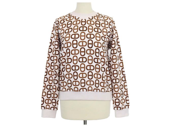 Hermès Sudadera Hermes Ecru de algodón Chaine D'Ancre
