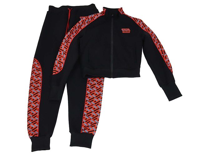 Versace Multicolor Greca Print Polyester Tracksuit Set Multiple colors
