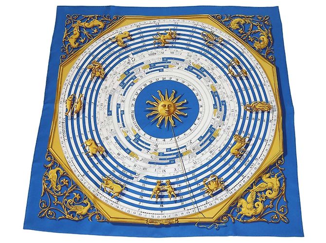 Hermès Hermes Multicolor Silk Astrologie Forever Scarf 90 Multiple colors