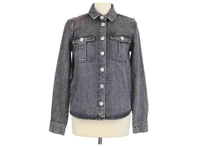 Maje Grey Denim Jacket