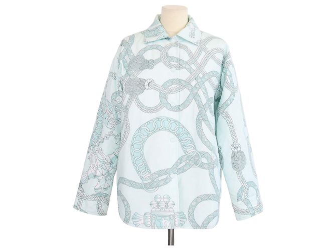 Hermès Hermes Palefroi Remix Wendepullover aus Polyester Mist Green