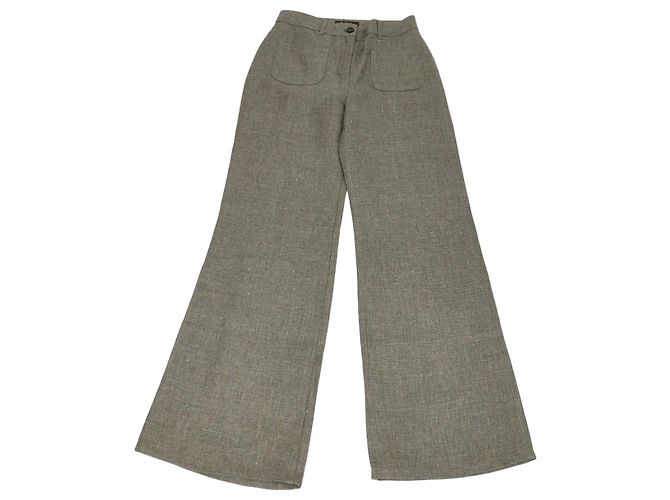 Pantalones anchos Danbeth de lino verde claro Loro Piana