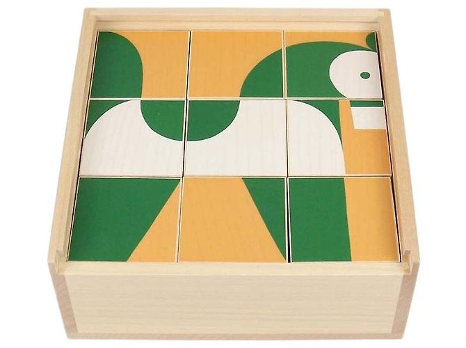 Hermès Hermes Multicolor Maple Wood Animaux Blocks Cube Game Multicolore