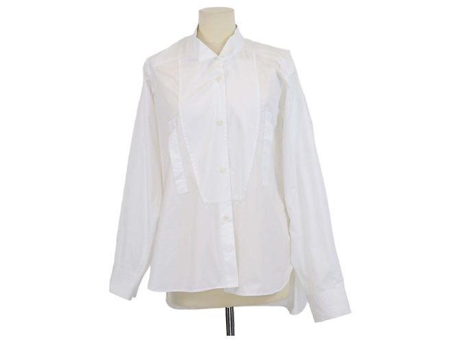 Camisa Loewe de manga comprida em algodão branco com botões