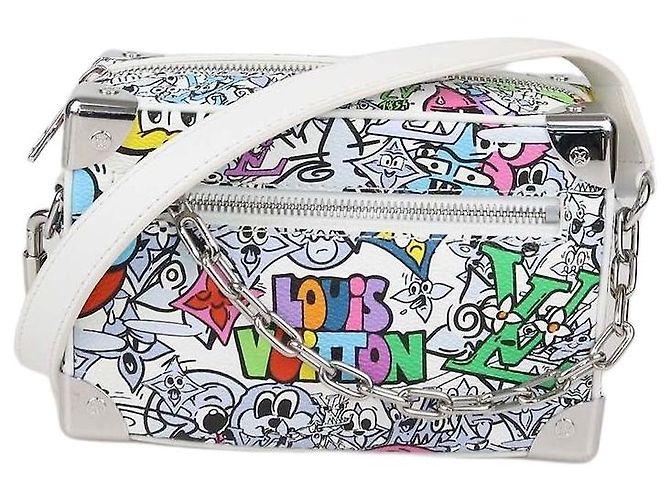 Sac Mini Soft Trunk Louis Vuitton Monogram Comics Canvas Blanc