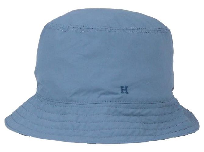 Hermès Cappello bucket Hermes Eden in nylon blu