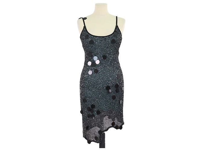 Autre Marque PH5 Mini-Strickkleid in Schwarz mit Polyester-Pailletten