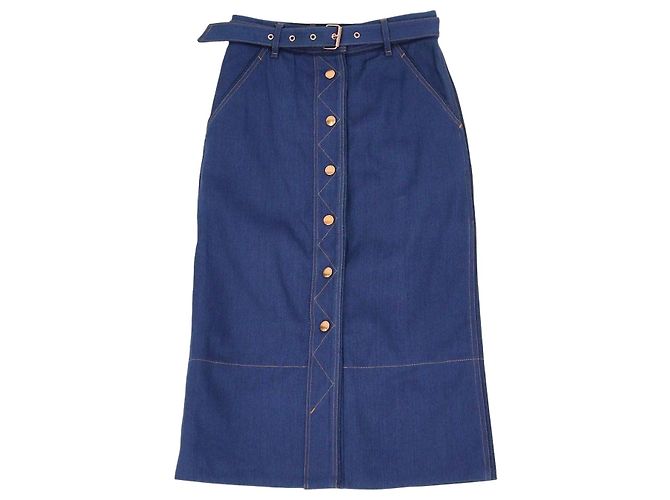 Saia com cinto Branson em denim azul Rag & Bone
