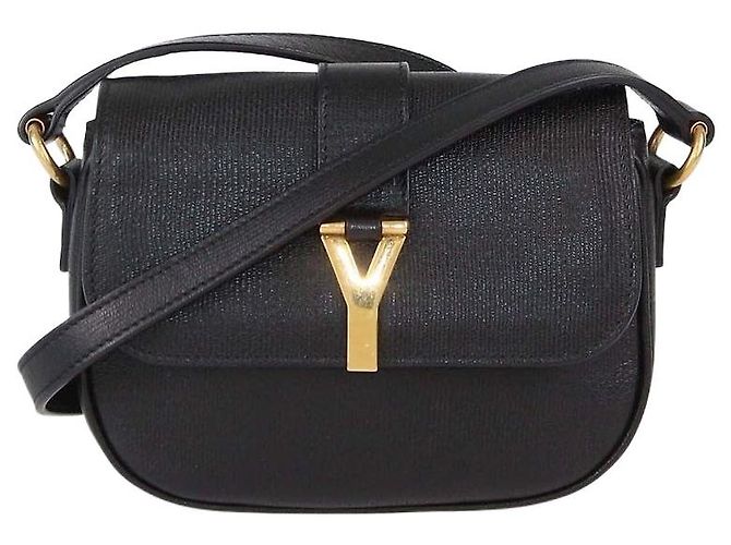 Borsa a tracolla Chyc in pelle nera Yves Saint Laurent Nero