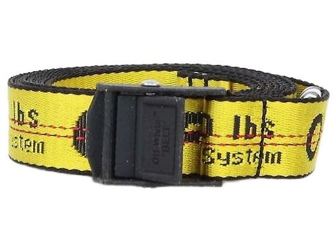 Off White Cinto Industrial Mini em Nylon Amarelo/Preto Off-White